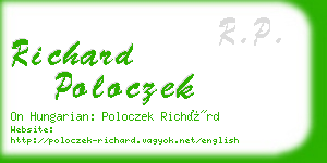 richard poloczek business card